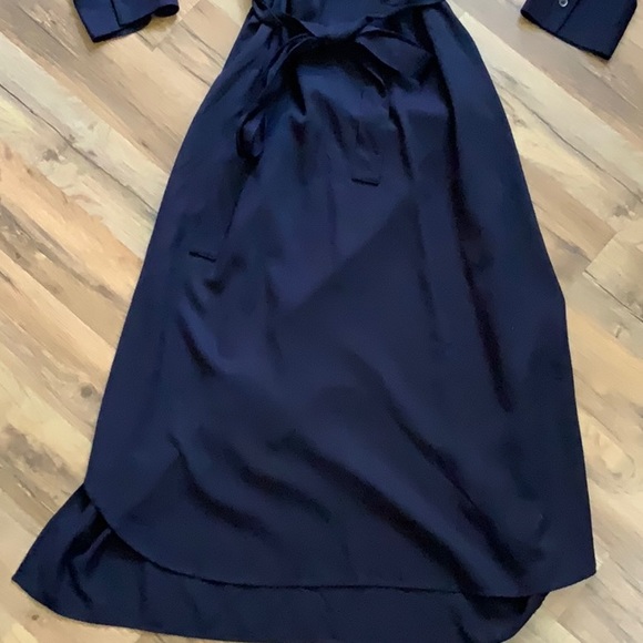 Uniqlo rayon midi shirt dress with tie & p… - Picture 3 of 5